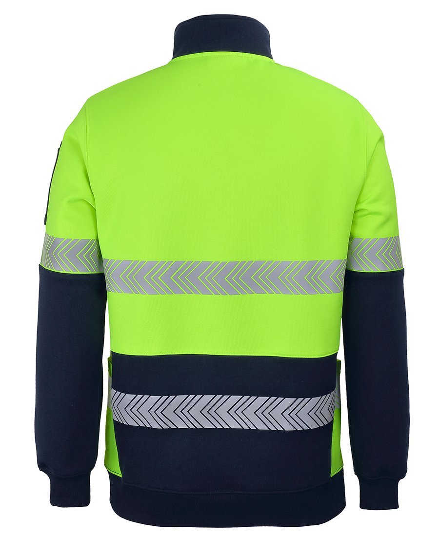 JBs Wear Hi Vis 330G 1/2 Zip Segmented Tape Fleece (6DPS)