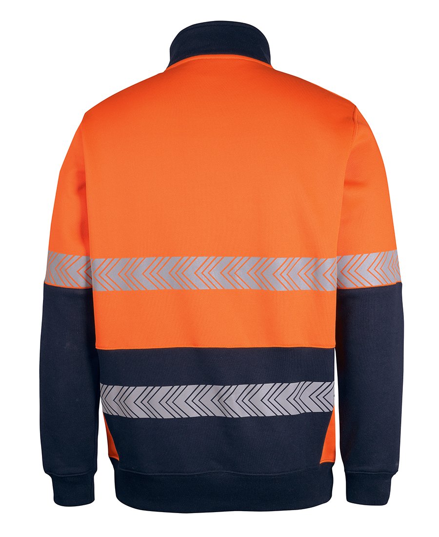 JBs Wear Hi Vis 330G 1/2 Zip Segmented Tape Fleece (6DPS)