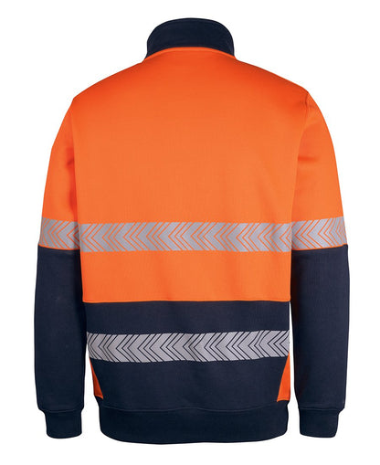JBs Wear Hi Vis 330G 1/2 Zip Segmented Tape Fleece (6DPS)