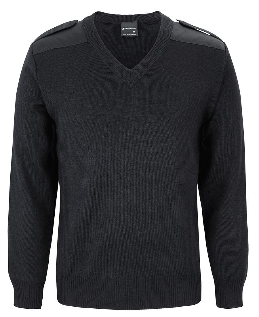 JBs Wear Men's Knitted Epaulette Jumper (6EJ)