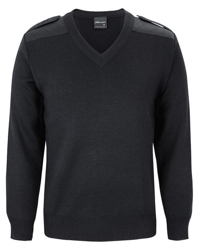 JBs Wear Men's Knitted Epaulette Jumper (6EJ)