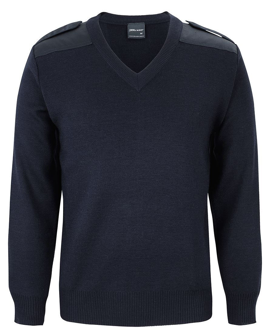 JBs Wear Men's Knitted Epaulette Jumper (6EJ)