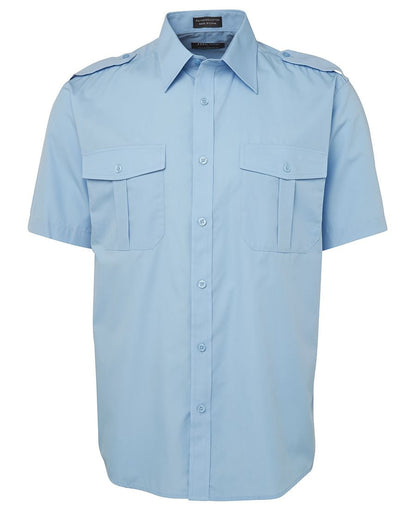JB's Wear-Jb's Epaulette Gents Shirt-Blue S/S / S-Uniform Wholesalers - 2