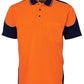 JB's Wear-JB's Hi Vis Contrast Piping Polo - Adults-Orange/Navy / S-Uniform Wholesalers - 4