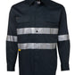 JB's Wear-JB's Hi Vis (D+N) Long Sleeve 190g Shirt With Tape - Adults-Green / XS-Uniform Wholesalers - 2