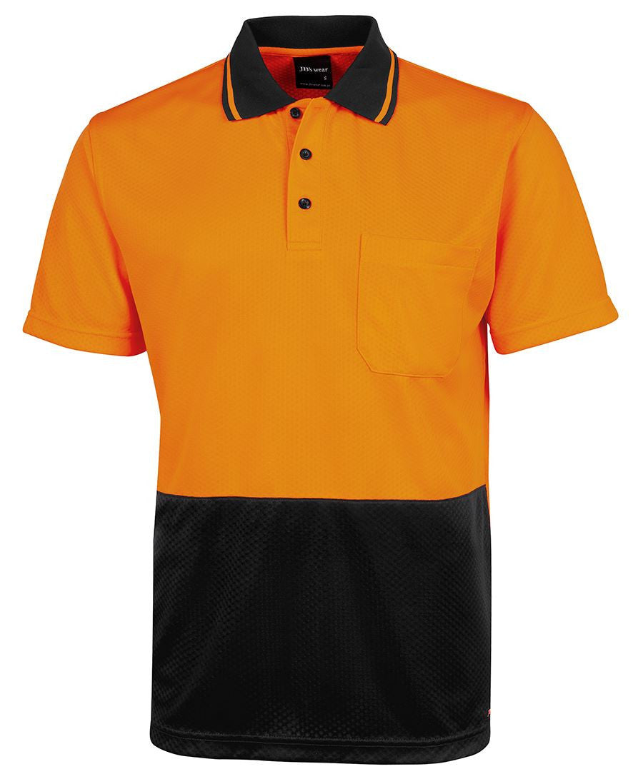 JB's Wear-JB's Hi Vis Jacquard Non Cuff Polo-Orange/Black / XS-Uniform Wholesalers - 3