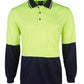 JB's Wear-JB's Hi Vis L/S Jacquard Polo-Lime/Navy / XS-Uniform Wholesalers - 2