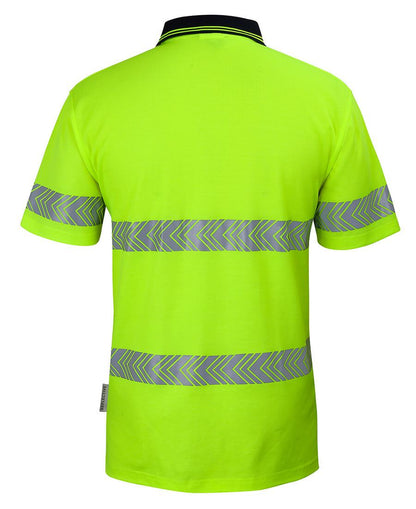 JBs Wear Hi Vis (D+N) Cotton Back S/S Segmented Tape Polo (6HMSS)