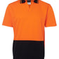 JB's Wear-JB's Hi Vis S/S Non Button Polo-Orange/Navy / XS-Uniform Wholesalers - 4