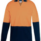 JB's Wear-JB's Hi Vis L/S Non Button Polo-ORANGE/NAVY / XS-Uniform Wholesalers - 2