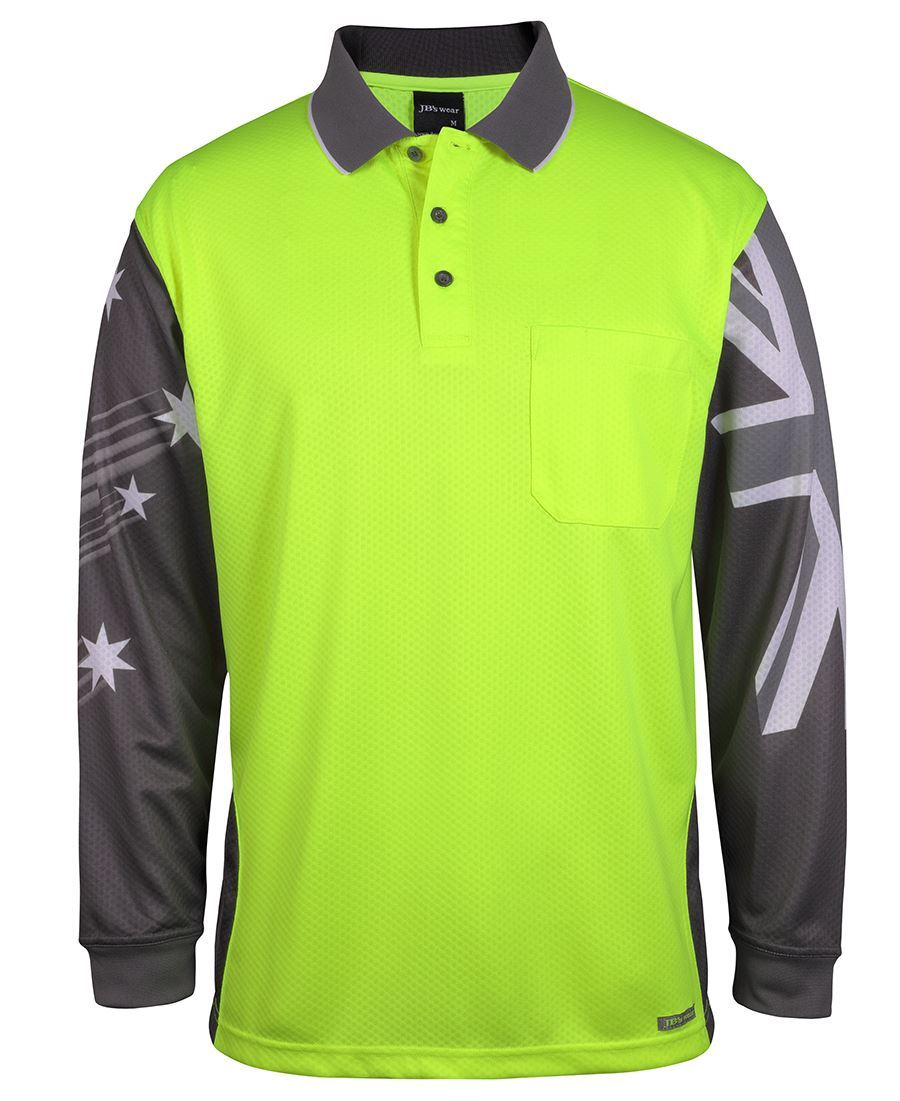 JBs Wear Hi Vis L/S Southern Cross Polo (6HSCL)