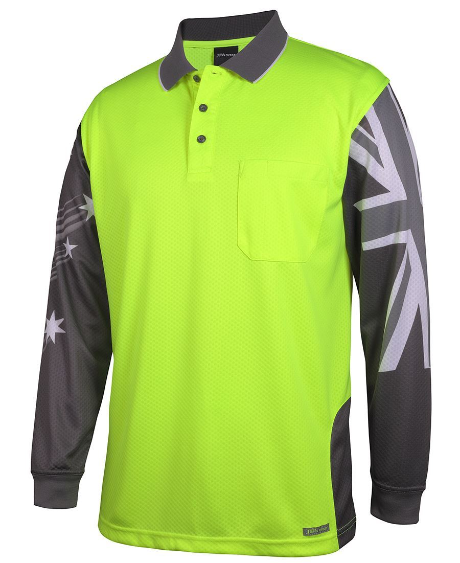 JBs Wear Hi Vis L/S Southern Cross Polo (6HSCL)