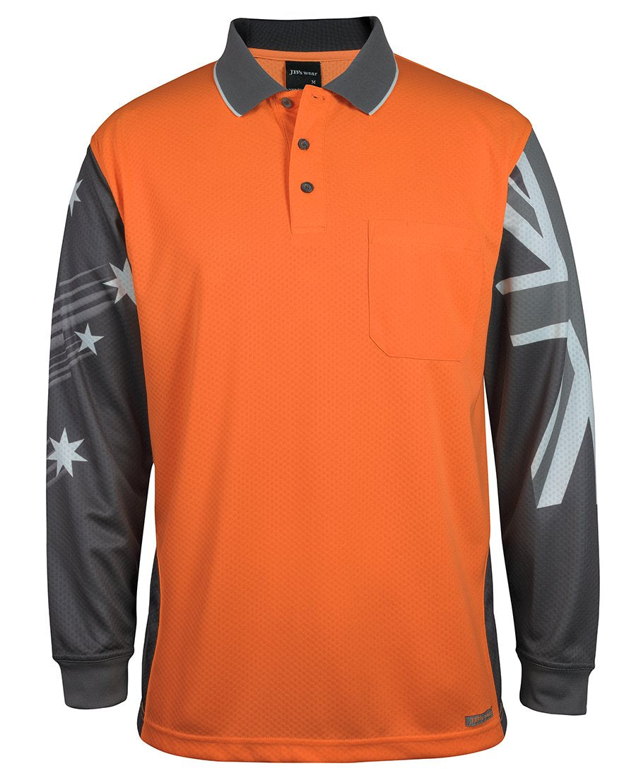 JBs Wear Hi Vis L/S Southern Cross Polo (6HSCL)