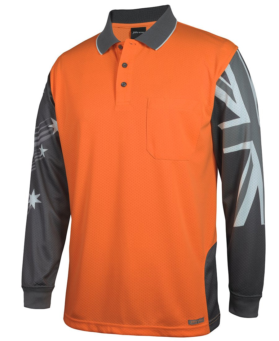 JBs Wear Hi Vis L/S Southern Cross Polo (6HSCL)