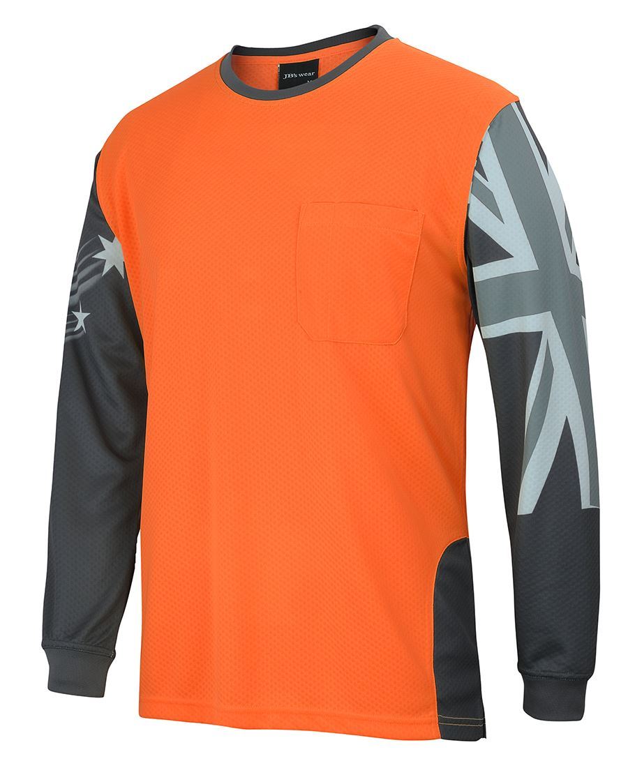 JBs Wear Hi Vis L/S Southern Cross Tee (6HSCT)