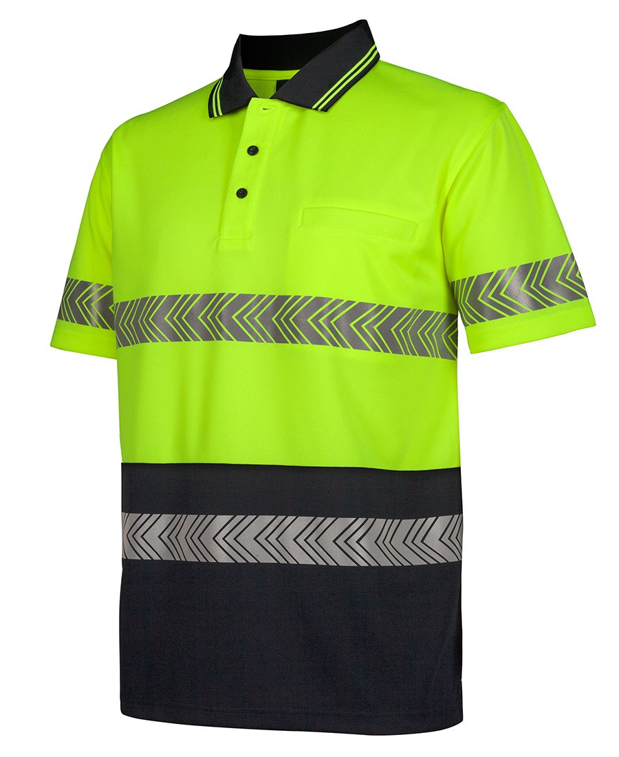 JBs Wear Hi Vis S/S Segmented Tape Polo (6HSST)