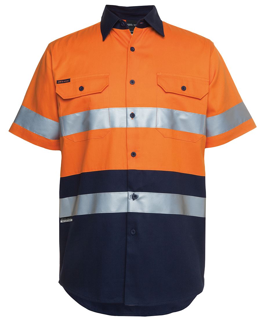 JBs Wear Hi Vis (D+N) Short Sleeve 190g Shirt - Adults (6HSS)
