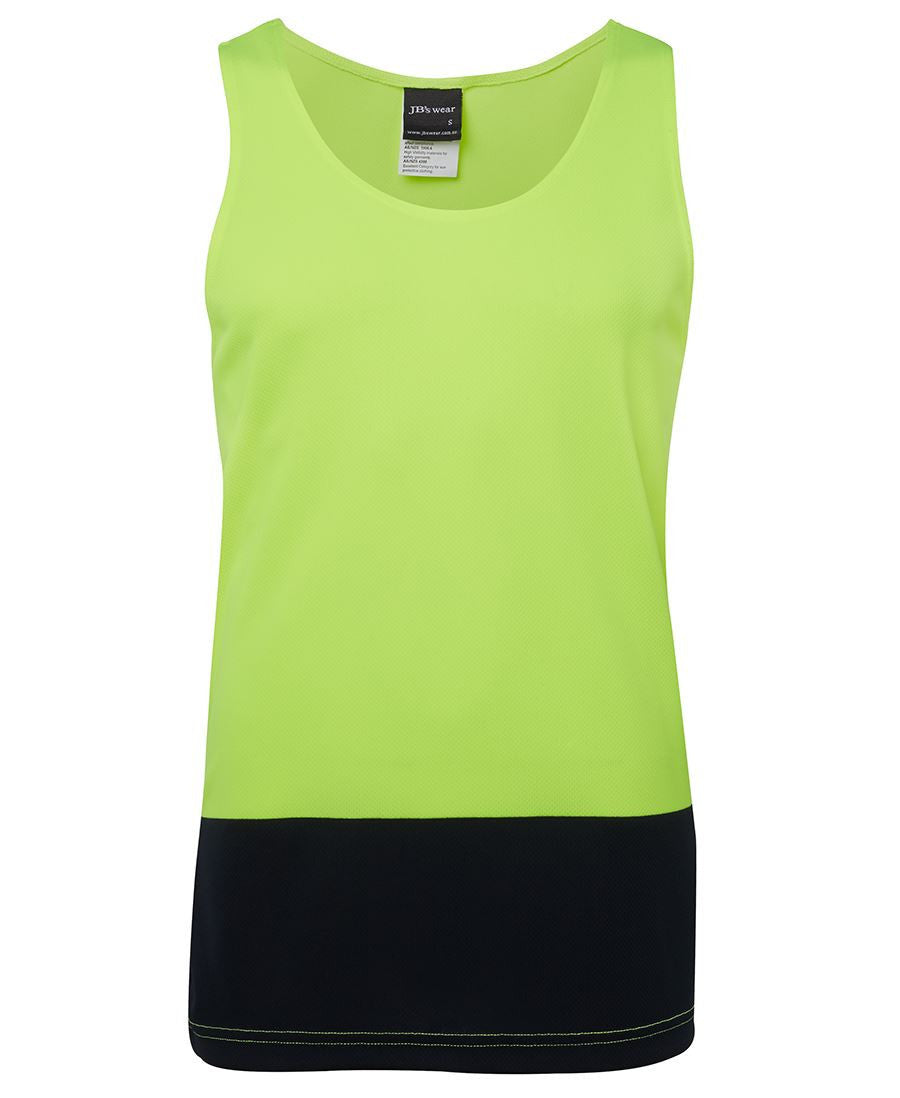 JB's Wear-Jb's Hi Vis Traditional Singlet - Adults-Lime/Navy / XS-Uniform Wholesalers - 4