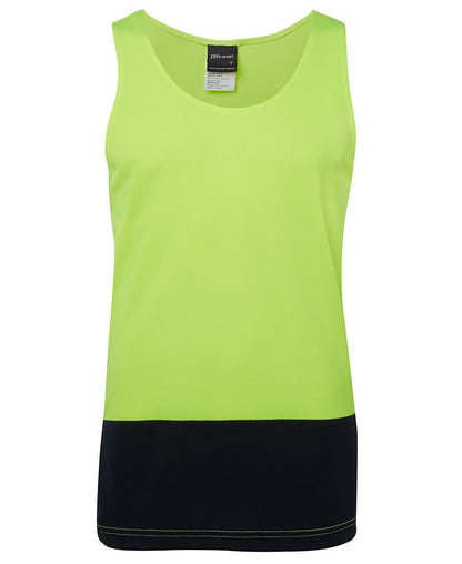 JB's Wear-Jb's Hi Vis Traditional Singlet - Adults-Lime/Navy / XS-Uniform Wholesalers - 4