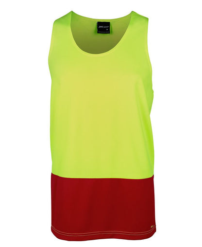 JB's Wear-Jb's Hi Vis Traditional Singlet - Adults-Lime/Red / XS-Uniform Wholesalers - 2