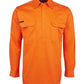 JB's Wear-JB's Hi Vis L/S 190g Close Front Shirt-Orange / XS-Uniform Wholesalers - 1