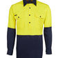 JB's Wear-JB's Hi Vis L/S 190g Close Front Shirt-Yellow/Navy / XS-Uniform Wholesalers - 3