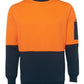 JB's Wear-JB's Hi Vis Fleecy Crew - Adults-Orange/Navy / S-Uniform Wholesalers - 4