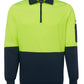 JB's Wear-JB's Hi Vis 1/2 Zip Fleecy Sweat - Adults-Lime/Navy / S-Uniform Wholesalers - 6
