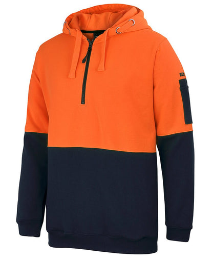 JBs Wear Hi Vis 1/2 Zip Hoodie (6HVHZ)