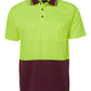 JB's Wear-JB's Adults Hi Vis  Non Cuff Traditional Polo 1st (11 colour)-Lime/Maroon / XS-Uniform Wholesalers - 7