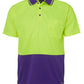 JB's Wear-JB's Adults Hi Vis  Non Cuff Traditional Polo 1st (11 colour)-Lime/Purple / XS-Uniform Wholesalers - 10