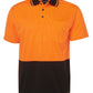 JB's Wear-JB's Adults Hi Vis  Non Cuff Traditional Polo 1st (11 colour)-Orange/Black / XS-Uniform Wholesalers - 12