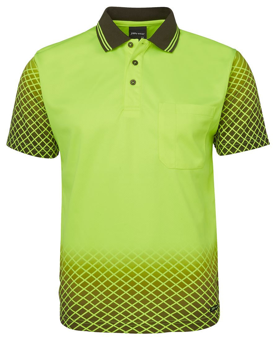 JB's Wear-JB's Hi Vis Net Sub Polo-Lime/Black / XS-Uniform Wholesalers - 2
