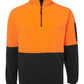 JB's Wear-JB's Hi Vis 1/2 Zip Polar Fleece - Adults-Orange/Black / S-Uniform Wholesalers - 6