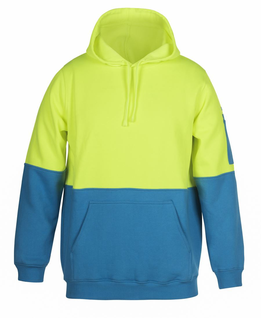 JB's Wear-JB's Hi Vis Pull Over Hoodie-LIME/AQUA / XS-Uniform Wholesalers - 5