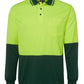 JB's Wear-JB's Hi Vis Long Sleeve Trad Polo - Adults-Lime/Bottle / XS-Uniform Wholesalers - 4