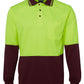 JB's Wear-JB's Hi Vis Long Sleeve Trad Polo - Adults-Lime/Bottle / 5XL-Uniform Wholesalers - 5