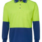JB's Wear-JB's Hi Vis Long Sleeve Trad Polo - Adults-Lime/Royal / XS-Uniform Wholesalers - 7