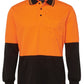 JB's Wear-JB's Hi Vis Long Sleeve Trad Polo - Adults-Orange/Black / XS-Uniform Wholesalers - 8
