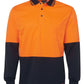 JB's Wear-JB's Hi Vis Long Sleeve Trad Polo - Adults-Orange/Navy / XS-Uniform Wholesalers - 9