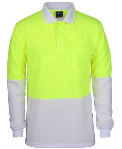 JBs Wear Hi Vis Long Sleeve Trad Polo - Adults (6HVPL)
