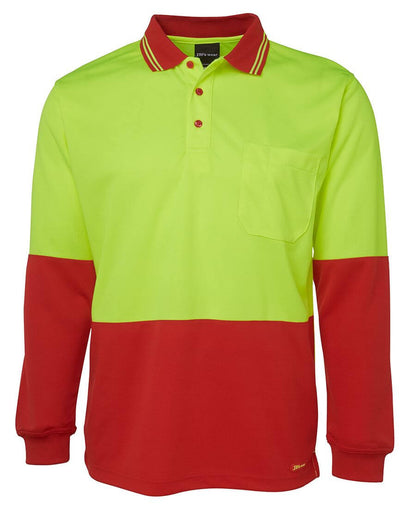 JBs Wear Hi Vis Long Sleeve Trad Polo - Adults (6HVPL)