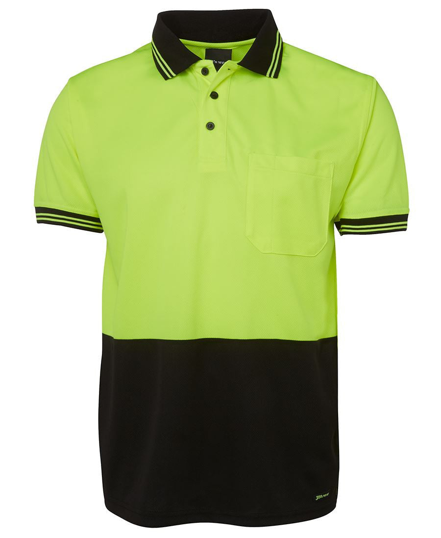 JB's Wear-Jb's Hi Vis Short Sleeve Traditional Polo - Adults-Lime/Black / XS-Uniform Wholesalers - 2