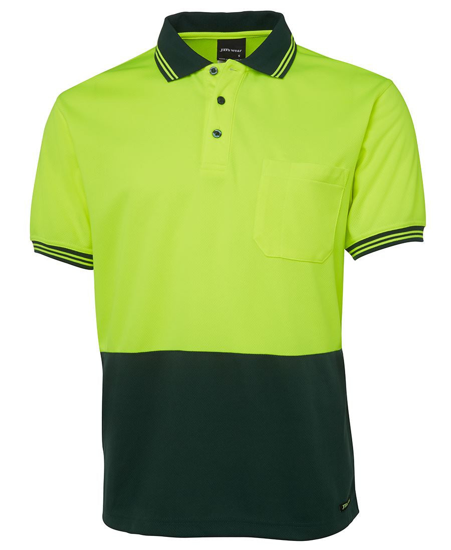JB's Wear-Jb's Hi Vis Short Sleeve Traditional Polo - Adults-Lime/Bottle / XS-Uniform Wholesalers - 4