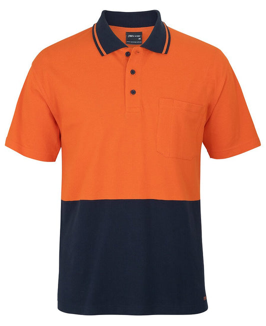 JBs Wear Hi Vis S/S Cotton Pique Trad Polo (6HVQS)