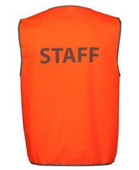 JBs Wear Hi Vis Safety Vest Staff (6HVS6)