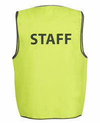 JB's Wear-JB's Hi Vis Safety Vest Staff-S / LIME-Uniform Wholesalers