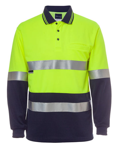 JBs Wear Hi Vis Long Sleeve (d+n) Traditional Polo - Adults (6HVSL)