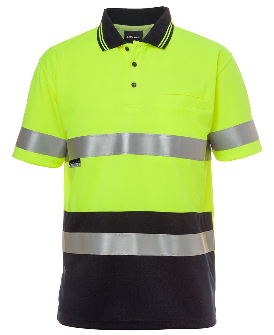 JBs Wear Hi Vis Short Sleeve (d+n) Traditional Polo - Adults (6HVST)