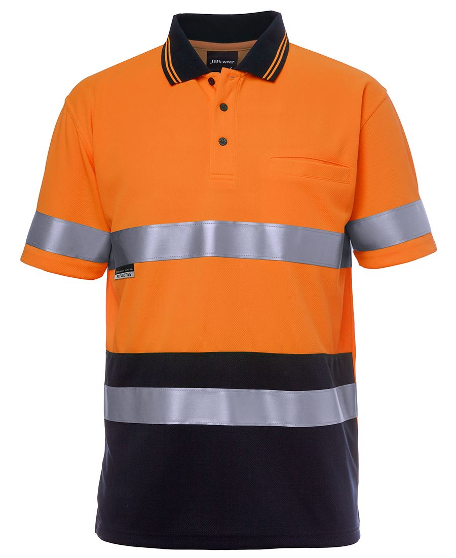 JBs Wear Hi Vis Short Sleeve (d+n) Traditional Polo - Adults (6HVST)